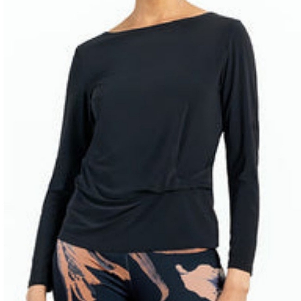 Black Side Twist Top